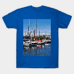 Jersey City NJ - Boat Basin at Liberty Landing Marina T-Shirt